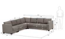 Load image into Gallery viewer, Elton Sectional Sofa 6 Seater
