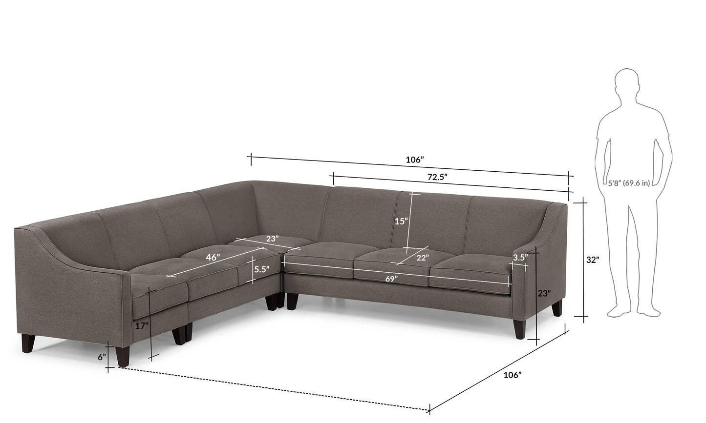 Austin Sectional Sofa 6 Seater