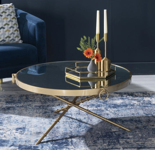 Hensen Mirror Coffee Table In Gold Finish