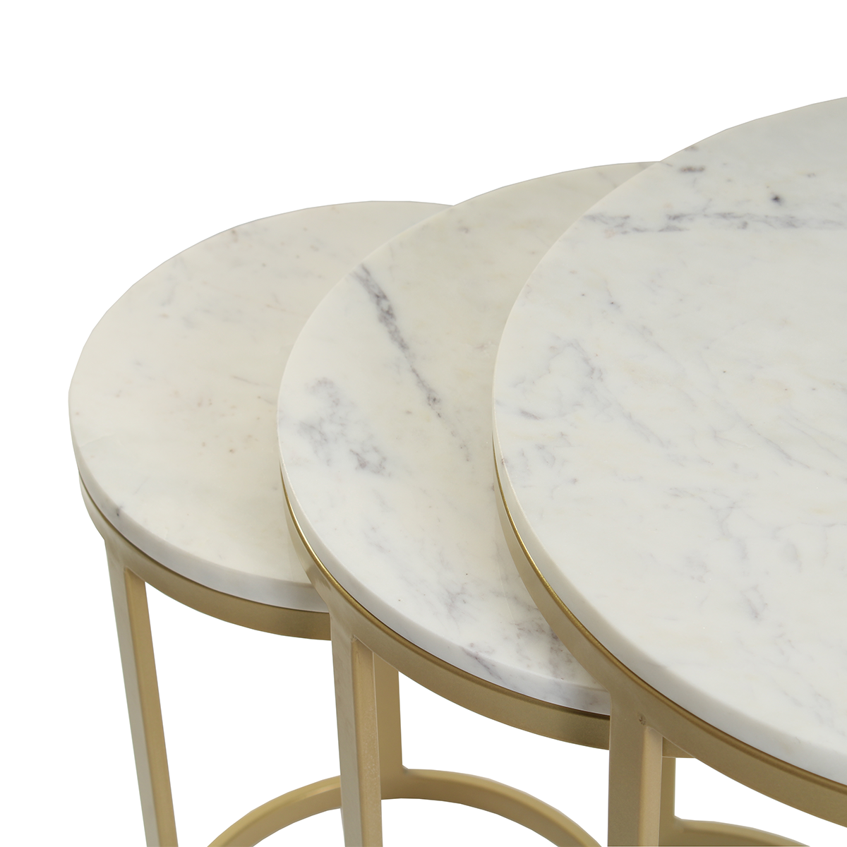 Broody Nesting Marble Side Table Set of 3