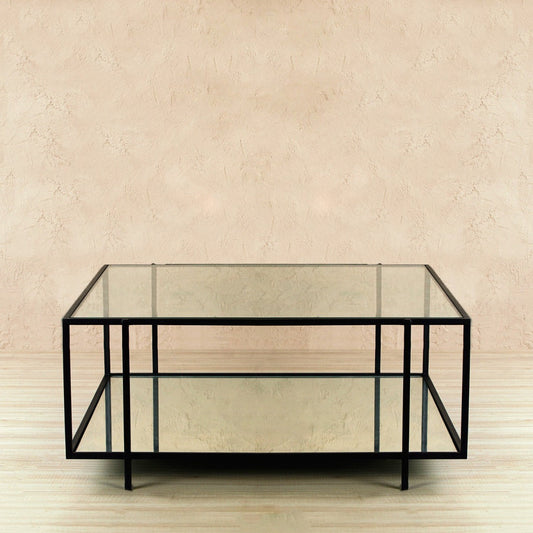 Osby Glass Coffee Table In Black Finish