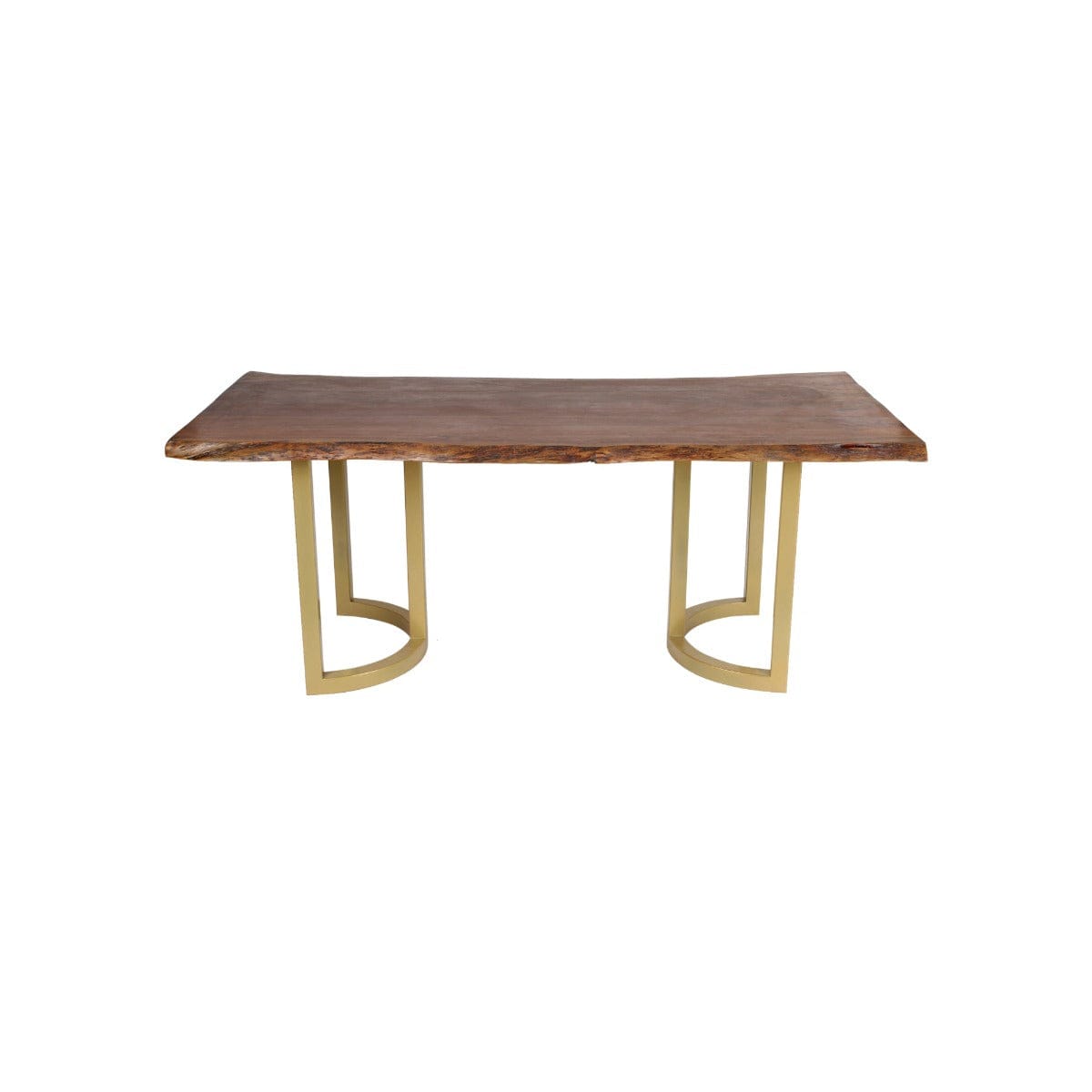 Eros 6 Seater Wooden Dining Table In Gold Finish