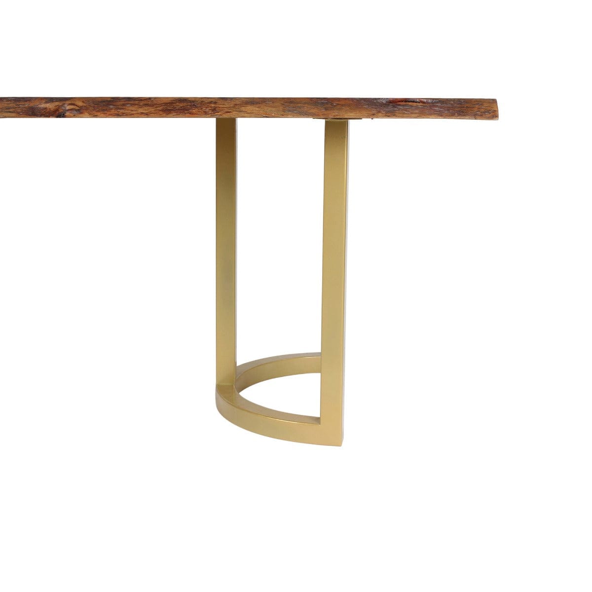 Eros 6 Seater Wooden Dining Table In Gold Finish