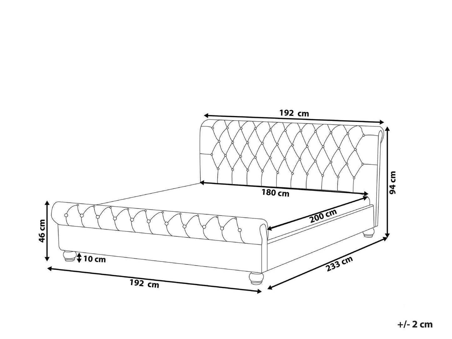 Avalon Fully Upholstered Bed without Storage